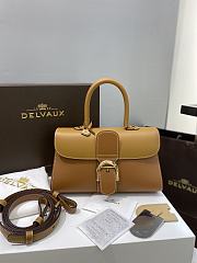 Fortok Delvaux Brillant Box Leather Bag in Brown 28cm - 1