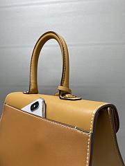 Fortok Delvaux Brillant Box Leather Bag in Brown 28cm - 5