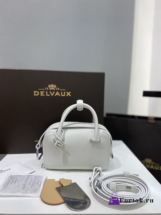 Fortok Delvaux Nano Cool Box Bag White 16.5x7.5x10.5cm - 1