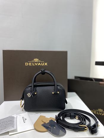 Fortok Delvaux Nano Cool Box Bag Black 16.5x7.5x10.5cm