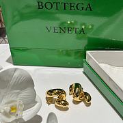 Fortok Bottega Veneta Golden Metal Earrings - 5