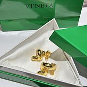 Fortok Bottega Veneta Golden Metal Earrings - 4