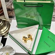 Fortok Bottega Veneta Golden Metal Earrings - 2