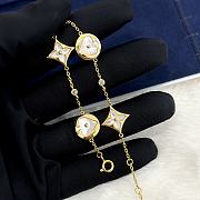 Fortok Louis Vuitton Presbyopia Peach Heart White Fritillary Bracelet Gold - 4