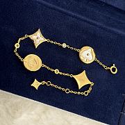 Fortok Louis Vuitton Presbyopia Peach Heart White Fritillary Bracelet Gold - 5