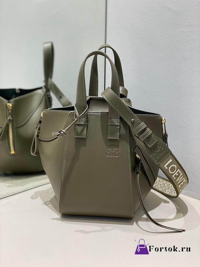 Fortok Loewe Hammock Bag in Khakhi Green 20.2x17x20cm - 1