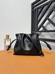Fortok Loewe Flamenco Bag Nappa Calfskin in Black 24x18x9cm - 6