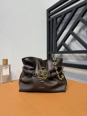 Fortok Loewe Flamenco Bag Nappa Calfskin in Dark Brown 24x18x9cm - 1