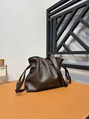 Fortok Loewe Flamenco Bag Nappa Calfskin in Dark Brown 24x18x9cm - 6