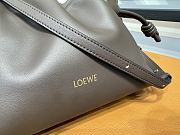 Fortok Loewe Flamenco Bag Nappa Calfskin in Dark Brown 24x18x9cm - 4