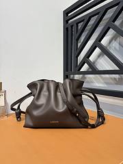 Fortok Loewe Flamenco Bag Nappa Calfskin in Dark Brown 24x18x9cm - 2