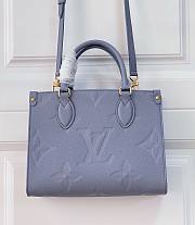 Fortok Louis Vuitton  Onthego Monogram Empreinte Leather Bag Light Blue M45653 25x19x11.5cm - 1