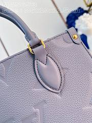 Fortok Louis Vuitton  Onthego Monogram Empreinte Leather Bag Light Blue M45653 25x19x11.5cm - 2