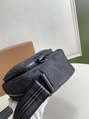 Fortok Burberry Leather Note Crossbody Bag Black 25x8.5x18cm - 6