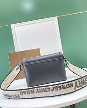 Fortok Burberry Leather Note Crossbody Bag Black 25x8.5x18cm - 4
