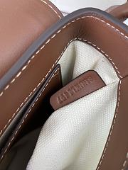 Fortok Burberry Leather Note Crossbody Bag Brown 25x8.5x18cm - 5