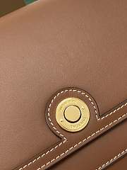 Fortok Burberry Leather Note Crossbody Bag Brown 25x8.5x18cm - 3