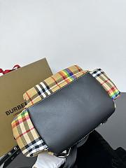 Fortok Burberry Canvas Check Rainbow Backpack 22x33cm - 3