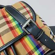 Fortok Burberry Canvas Check Rainbow Backpack 22x33cm - 5