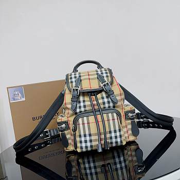 Fortok Burberry Small Rucksack In Vintage Check Nylon 16x26cm