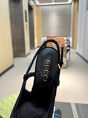 Fortok Gucci GG Velvet Slingback Pumps in Black - 2