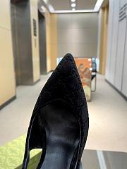 Fortok Gucci GG Velvet Slingback Pumps in Black - 3