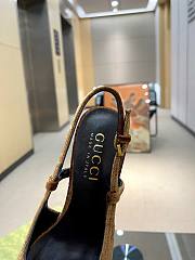 Fortok Gucci GG Velvet Slingback Pumps in Brown - 2