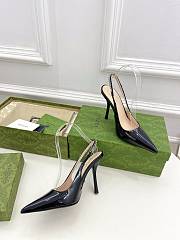 Fortok Gucci 24SS Patent Leather High Heels in Black - 4