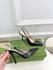 Fortok Gucci 24SS Patent Leather High Heels in Black - 3