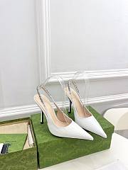 Fortok Gucci 24SS Patent Leather High Heels in White - 1