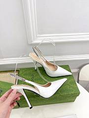 Fortok Gucci 24SS Patent Leather High Heels in White - 6