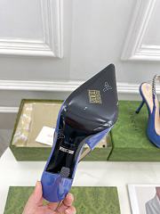 Fortok Gucci 24SS Patent Leather High Heels in Blue - 3