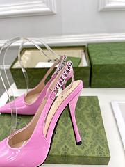 Fortok Gucci 24SS Patent Leather High Heels in Pink - 6