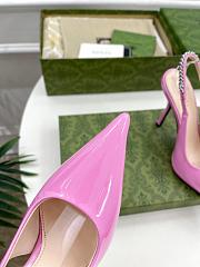 Fortok Gucci 24SS Patent Leather High Heels in Pink - 4