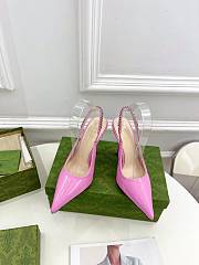 Fortok Gucci 24SS Patent Leather High Heels in Pink - 3