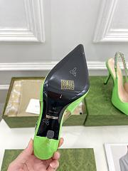 Fortok Gucci 24SS Patent Leather High Heels in Green - 6