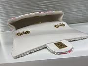 Fortok Chanel Small Foldable Bag Sequins & Gold-Tone Metal White, Yellow, Pink & Blue - 6