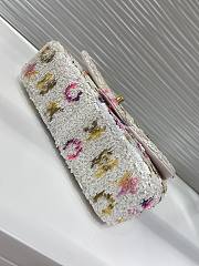 Fortok Chanel Small Foldable Bag Sequins & Gold-Tone Metal White, Yellow, Pink & Blue - 2