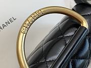 Fortok Chanel 23B Metal-Handle Bag Black 17.2x9x3.5cm - 2