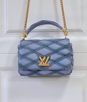 Fortok Louis Vuitton GO-14 Twist Bag Purple M22891 23x16x10cm