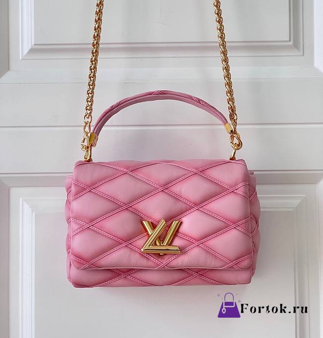 Fortok Louis Vuitton GO-14 Twist Bag Pink M22891 23x16x10cm - 1