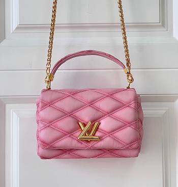 Fortok Louis Vuitton GO-14 Twist Bag Pink M22891 23x16x10cm