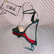 Fortok Christian Louboutin Loubi Queen Open Toe in Black - 1