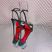 Fortok Christian Louboutin Loubi Queen Open Toe in Black - 6