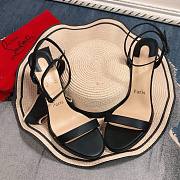 Fortok Christian Louboutin Loubi Queen Open Toe in Black - 4