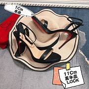 Fortok Christian Louboutin Loubi Queen Open Toe in Black - 5