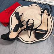 Fortok Christian Louboutin Loubi Queen Open Toe in Black - 2
