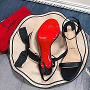 Fortok Christian Louboutin Loubi Queen Open Toe in Black - 3