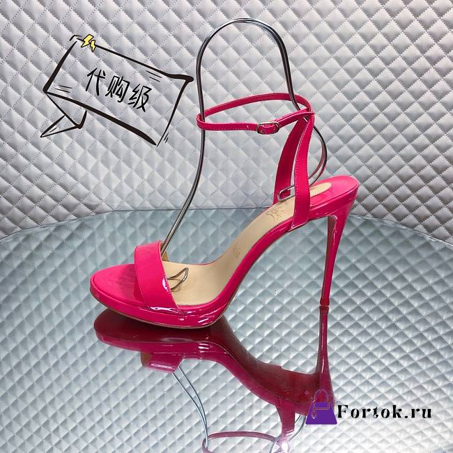 Fortok Christian Louboutin Loubi Queen Open Toe in Pink - 1