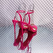 Fortok Christian Louboutin Loubi Queen Open Toe in Pink - 6